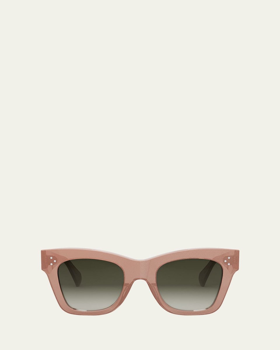 Glittery Bold Acetate Cat-Eye Sunglasses
